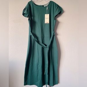 Green dress Fit Vintage Swing Midi